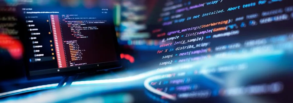 IT technology industry concept development of programming and coding techno.. Stock-Fotos