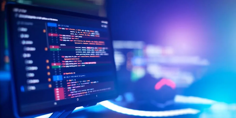 IT technology industry concept development of programming and coding techno.. Stock-Fotos