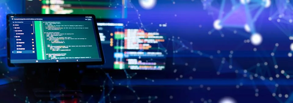 IT technology industry concept development of programming and coding techno.. Stock-Fotos