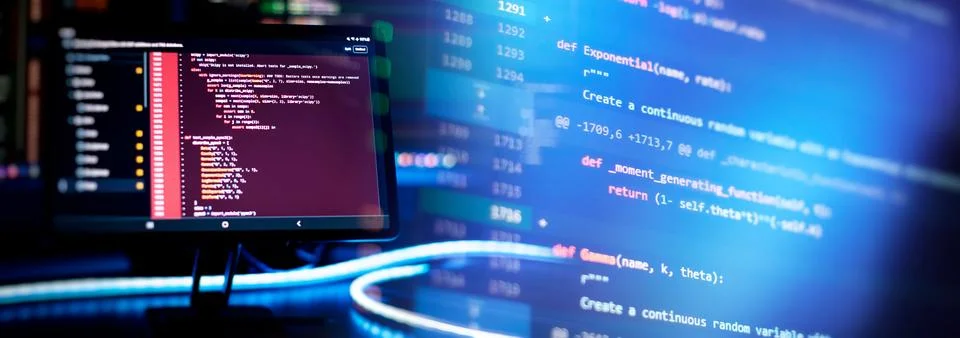 IT technology industry concept development of programming and coding techno.. Stock-Fotos