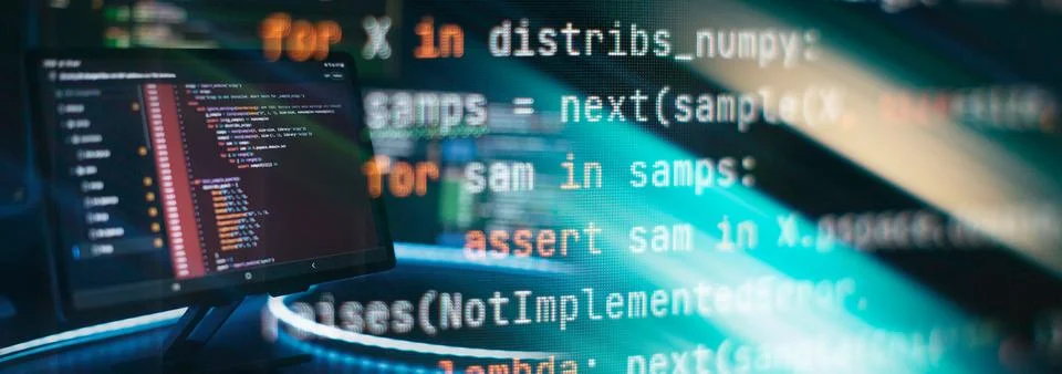 IT technology industry concept development of programming and coding techno.. Stock-Fotos