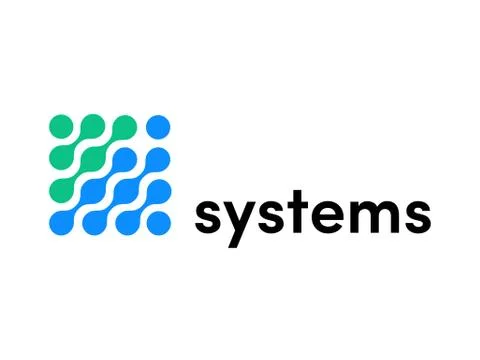 IT technology systems logo for internet communications company or digital cor Stock-Illustration