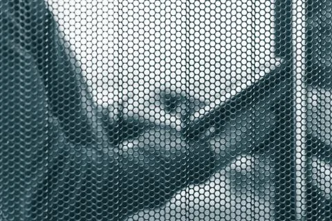 IT technology unfocused background, IT specialist service Foto stock