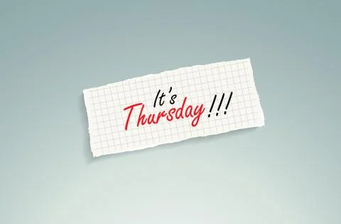 It is thursday! 스톡 일러스트