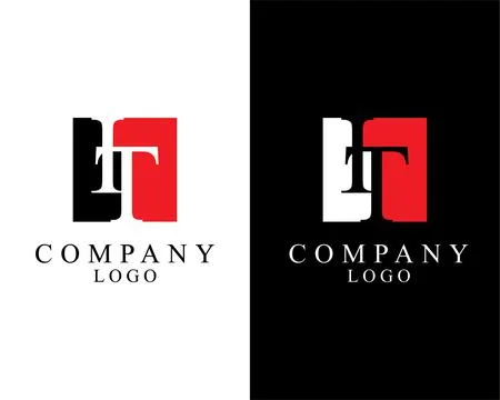 IT, TI logo Letter square shape logo vector for company identity. Illustrazione stock