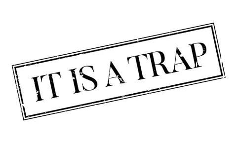 It Is A Trap rubber stamp Illustrazione stock