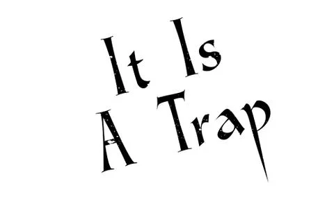It Is A Trap rubber stamp Stock Illustration