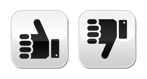 Like it Unlike buttons Stock Illustration
