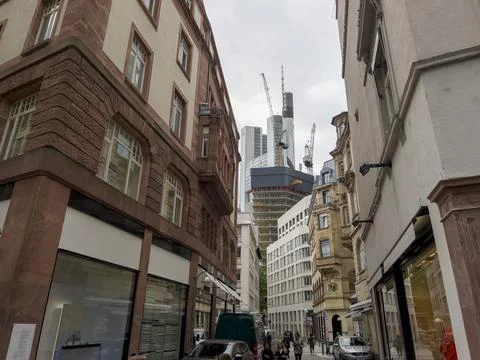 It will be built forever in Frankfurt Fotos Stock