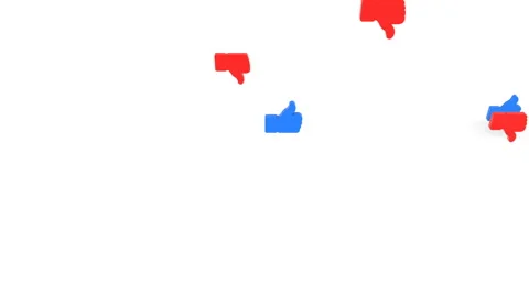 It will be difficult to choose. Blue and red likes fall on a white table. Stock Footage 129307860