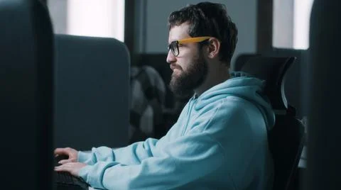 IT worker in the office Stock Photos