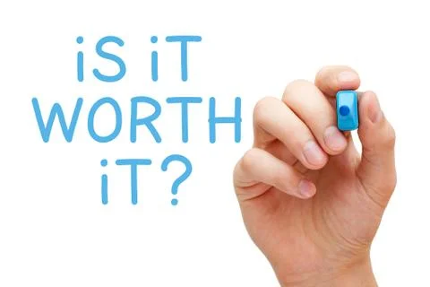 Is It Worth It Question Concept Stockfoto's