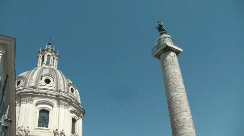 Ita Trajan column Stock Footage 527462