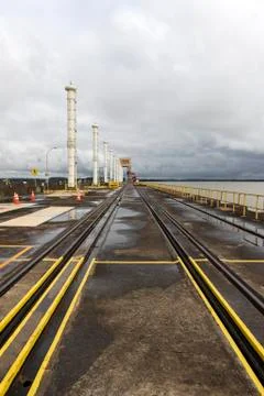 Itaipu dam upper part Stock Photos