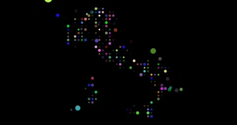 Italia Digital Map in Falling Dot Motion Stock Footage 312379819