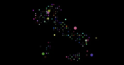 Italia Dot Map Formed by Falling Circles Stock Footage 312379737