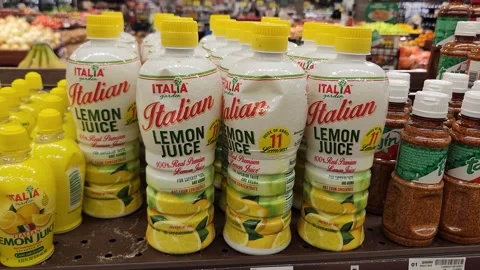 Italia Italian Lemon Juice Grocery Stock Video Pond5