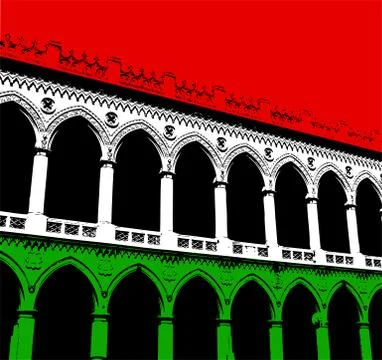Italian architecture vector Stock Illustration