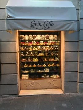 Italian Bakery Window Stock Photos