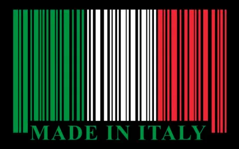 Italian barcode flag Stock Illustration