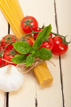 Italian basic pasta ingredients Stock Photos