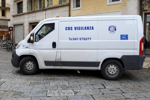 Italian CDS Vigilanza security van Foto stock