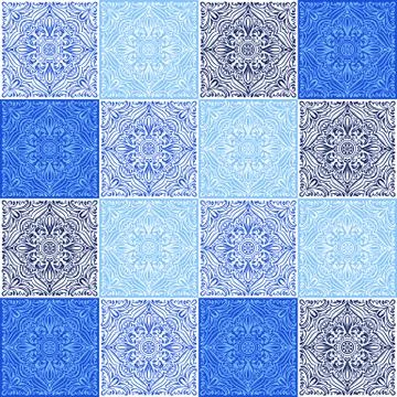 Italian ceramic tile pattern. Ethnic folk ornament. Illustrazione stock