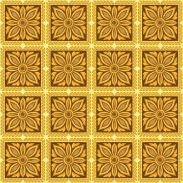 Italian ceramic tile pattern. Ethnic folk ornament. 스톡 일러스트
