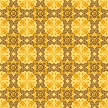 Italian ceramic tile pattern. Ethnic folk ornament. 스톡 일러스트