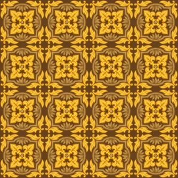 Italian ceramic tile pattern. Ethnic folk ornament. 스톡 일러스트