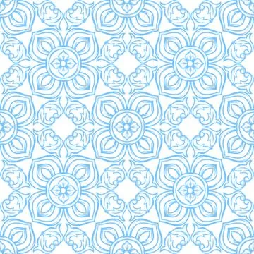 Italian ceramic tile pattern. Ethnic folk ornament. 스톡 일러스트