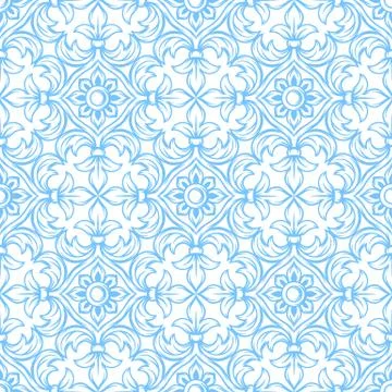 Italian ceramic tile pattern. Ethnic folk ornament. 스톡 일러스트