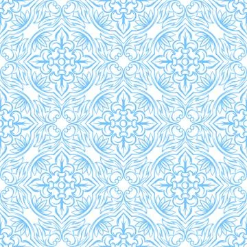 Italian ceramic tile pattern. Ethnic folk ornament. Stock Illustration