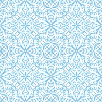 Italian ceramic tile pattern. Ethnic folk ornament. 스톡 일러스트