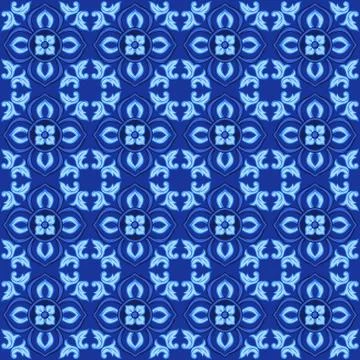Italian ceramic tile pattern. Ethnic folk ornament. 스톡 일러스트