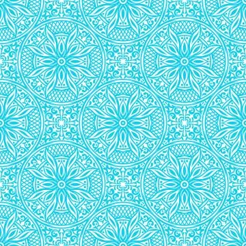Italian ceramic tile pattern. Mediterranean porcelain pottery. Ilustración de archivo