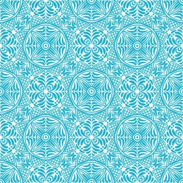 Italian ceramic tile pattern. Mediterranean porcelain pottery. Stock Illustration