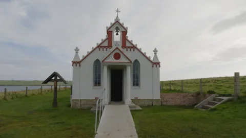 The Italian Chapel in Orkney Stock Footage 322075960