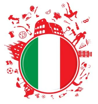 Italian circle background Stock Illustration