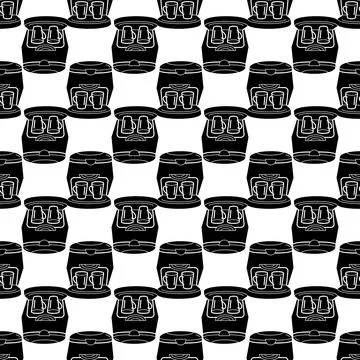 Italian coffee machine pattern seamless vector イラスト素材