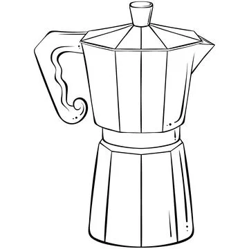 Italian coffee maker Stock Illustration