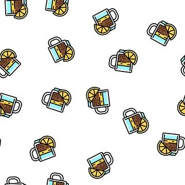 Italian coffee vector seamless pattern イラスト素材