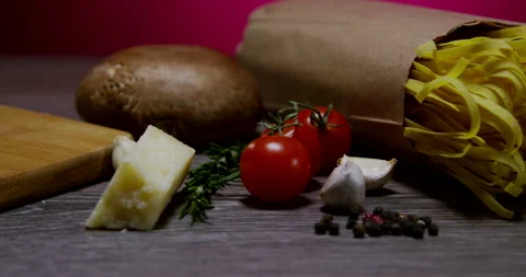 Italian Cooking Ingredients Stock Footage 243451689