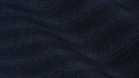 Italian Deep Navy Chalk Stripe Wool Fabric Cascading in Bold Waves Stock Footage 342589866
