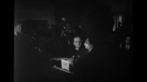 Italian delegates  and press inside the conference room at the Nato Conference Stock Footage 36425557