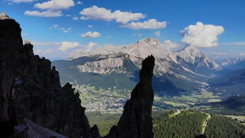 Italian Dolomites mountains. Sharp edge on the mountain summit Stock-Footage 150664844