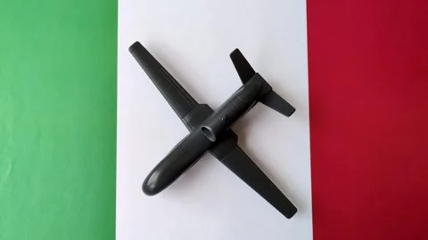 Italian drone unmanned autonomous technology of espionage and strikes on the ene Stock Footage 345836417