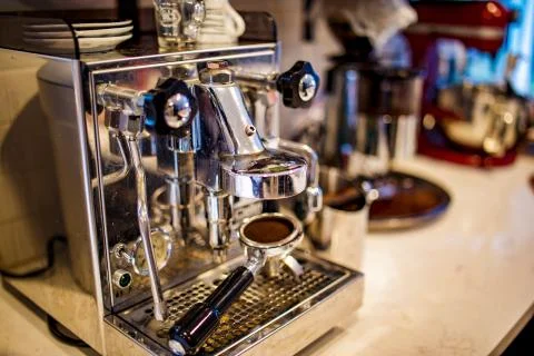 Italian Espresso Machine Stock Photos