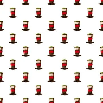 Italian fan soccer hat pattern Stock Illustration