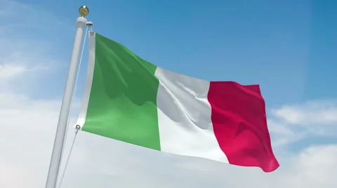 Italian flag in 4k Stock Footage 62440327